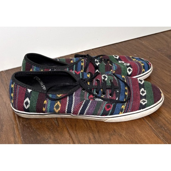 Vans Baja Reggae Rasta Sneakers Women 10 Tribal Aztec Southwestern Lace Up Skate - Picture 2 of 7